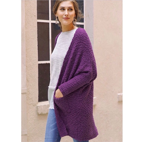 ❄️LAST//EGGPLANT POPCORN SWEATER - Picture 4 of 8